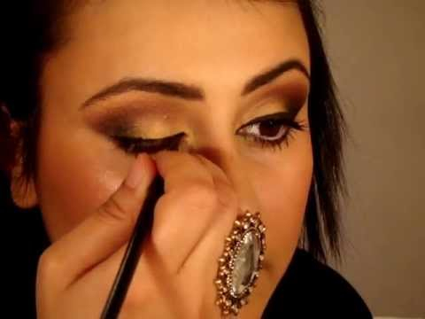 Bridal Red Eye Makeup Red And Gold Eyes With Red Lips Pakistani Indian Bridal Makeup